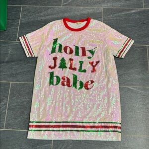 Simply Southern Sequin Mini Dress - Red, Green, White